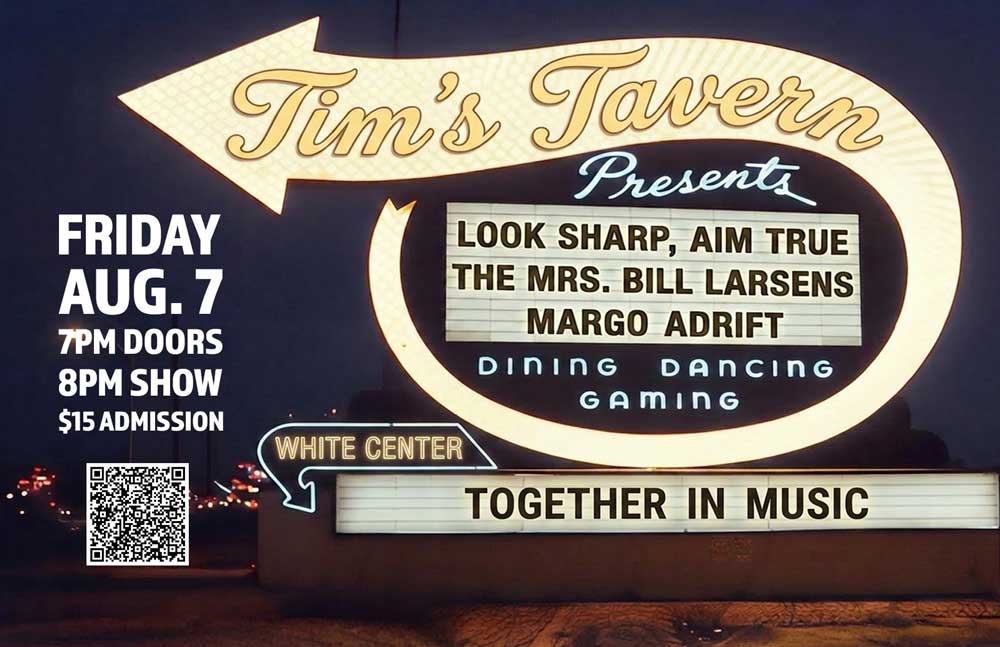 Margo Adrift, The Mrs. Bill Larsens, and Look Sharp, Aim True